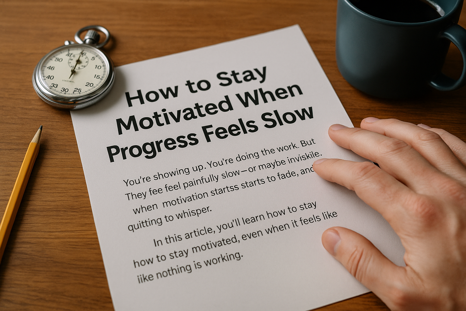How to Stay Motivated When Progress Feels Slow