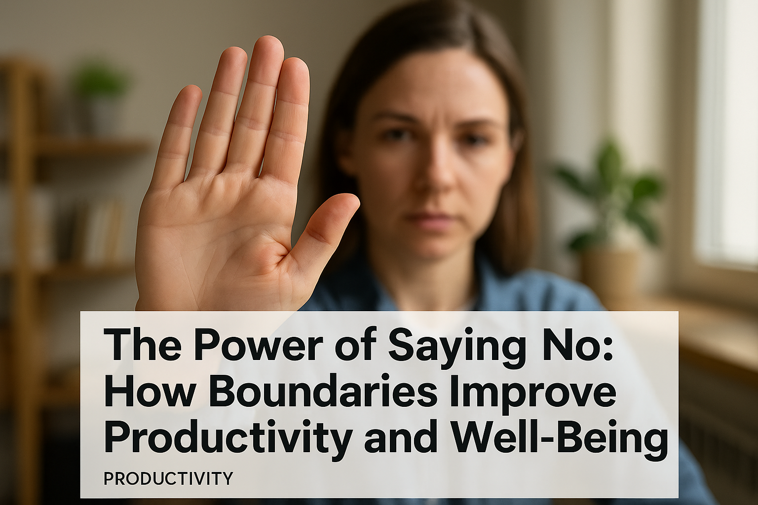 The Power of Saying No: How Boundaries Improve Productivity and Well-Being